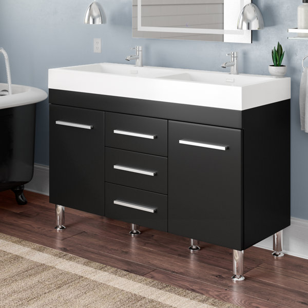 Ebern Designs Roylene 48'' Freestanding Double Bathroom Vanity with